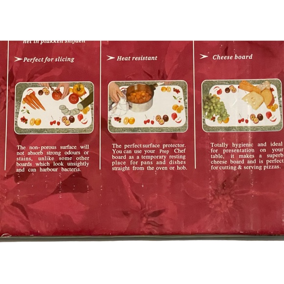 Vintage Glass Cutting Board Snowman Universal Kitchen Board Textured Glass - Picture 3 of 8